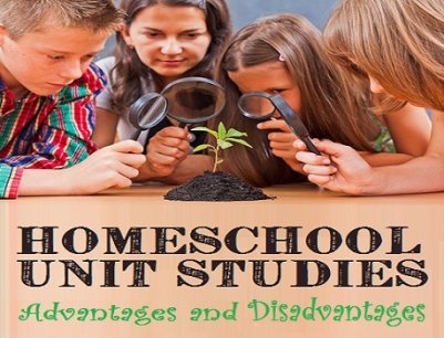 Homeschool Unit Studies - Children and Parent Examining Plant with Magnifying Glasses