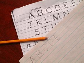 Teach handwriting with worksheets