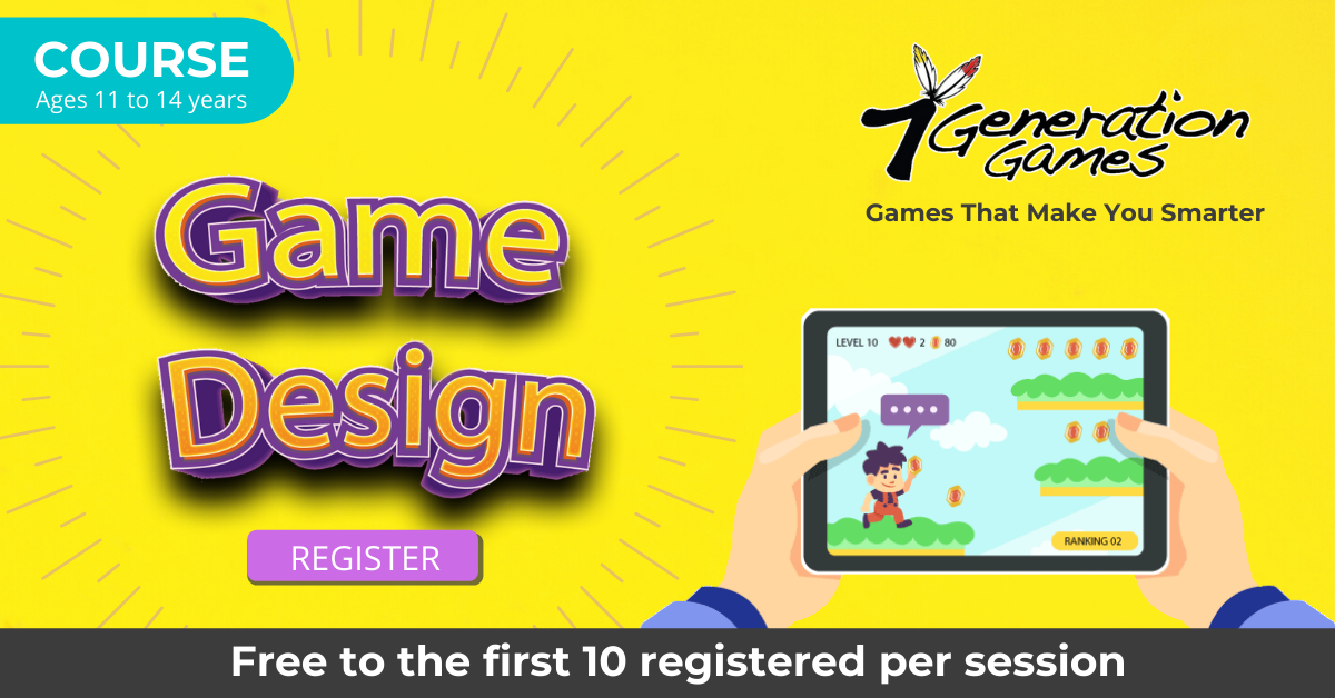 Game design course for ages 11-14